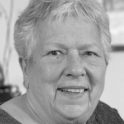 Portrait of Joyce Bernhardt Siegel today, smiling